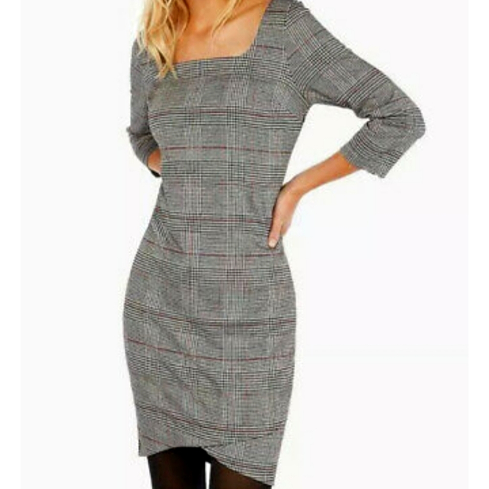 Express Bodycon Plaid Dress